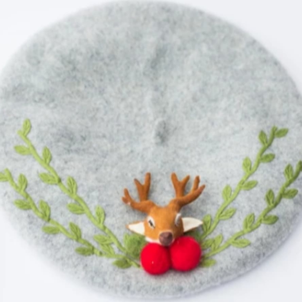 Cherry deer to my heart beret